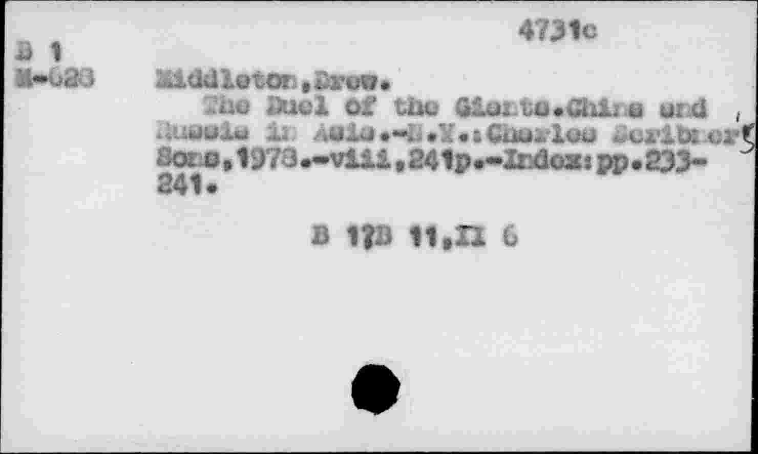 ﻿в 1
Ä-633
4731c
Micid le tors 9 Dr e» •
.do Duel Of tiiu ülur tü.Gliirü ut 4 duuulu xx /iUlu«4>»x«#Guuxluü Derltxe Sot о » 1973 »-vUi » 24 Ip .-Irdoac s pp • 2J3* 241«
B 1ÎÔ 11 tn 6